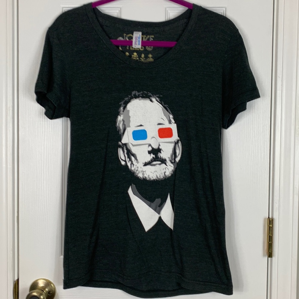 Chive Tees dark grey short sleeved tee shirt size XL. Runs smaller. Bill Murray